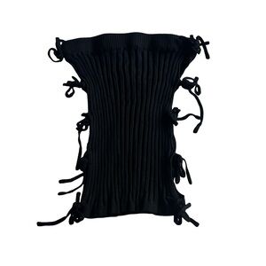 Edikted Ribbed Bow Tube Top Black